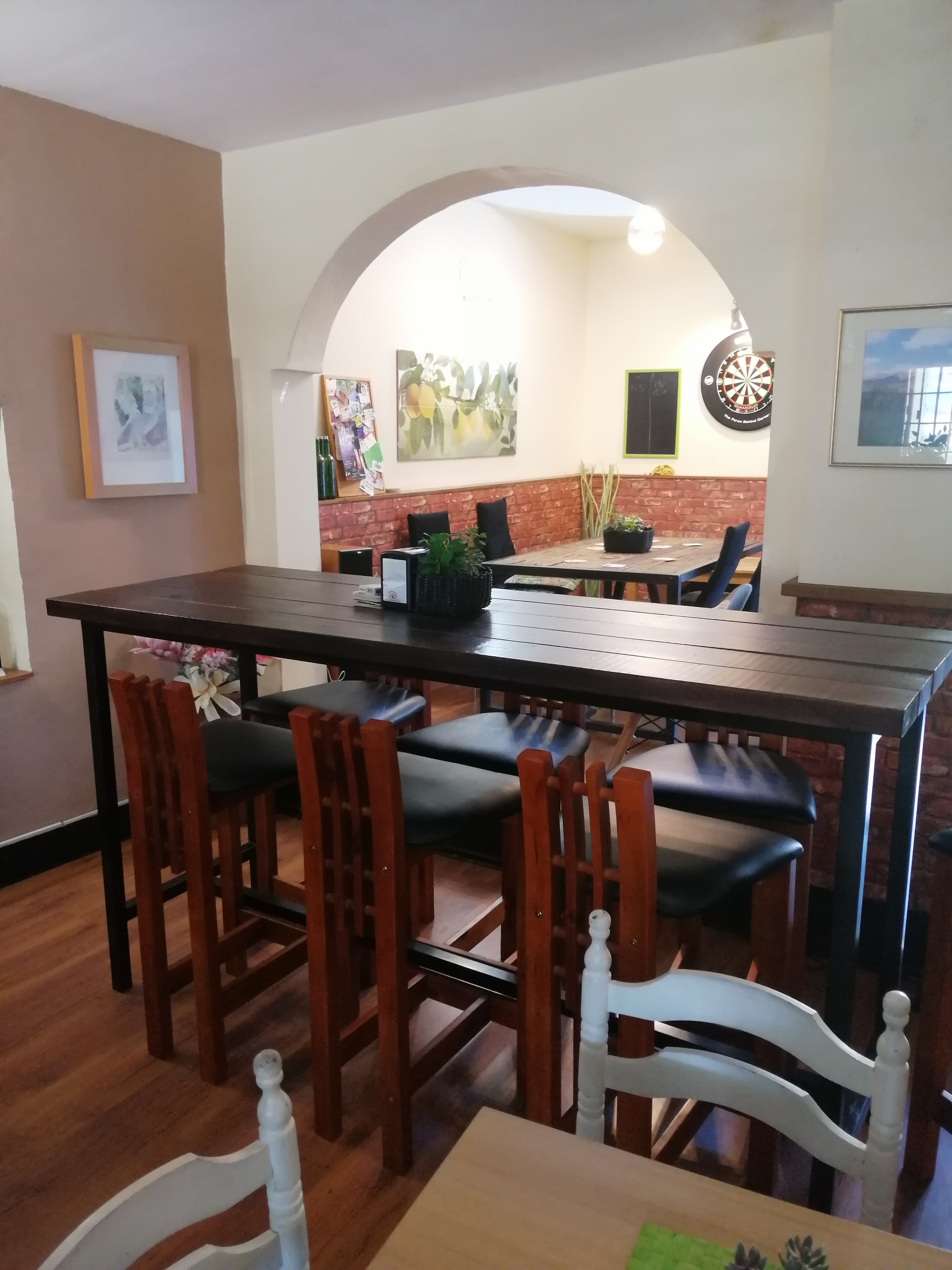 view towards bar table